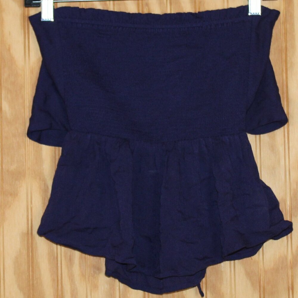 NWT ILLA ILLA Blue Off-Shoulder Top - Size S - 100% Rayon